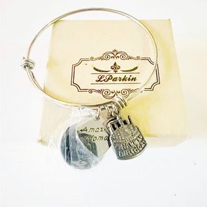 New LParkin Silver Tone Charm Bracelet